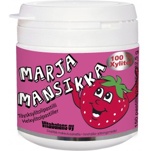 Ксилитовые пастилки Vitabalans Marja земляника 150 шт
