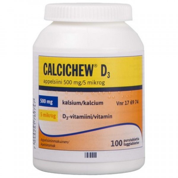Витамины кальций CalciChew + D3 Extra 100 шт