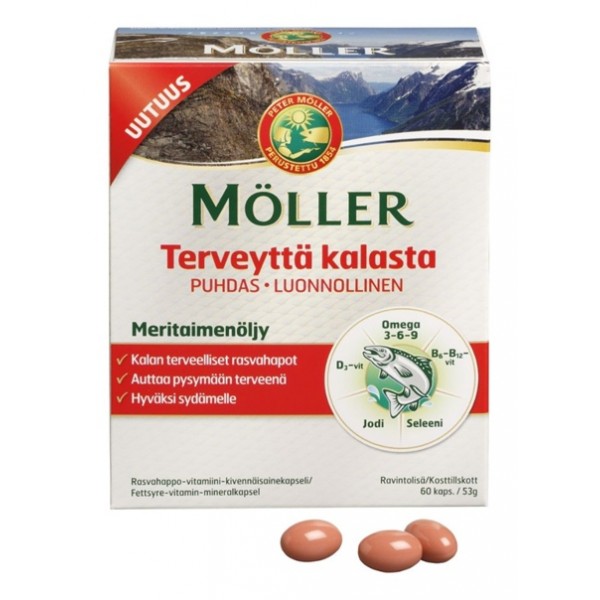 Рыбий жир Möller Terveyttä Kalasta 60 шт