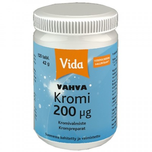 Хром 200 мкг Vida vahva kromi 120 шт