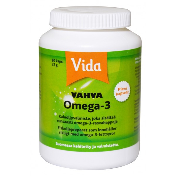 Рыбий жир Vida VAHVA Omega-3 kalaljykapselit 80 шт