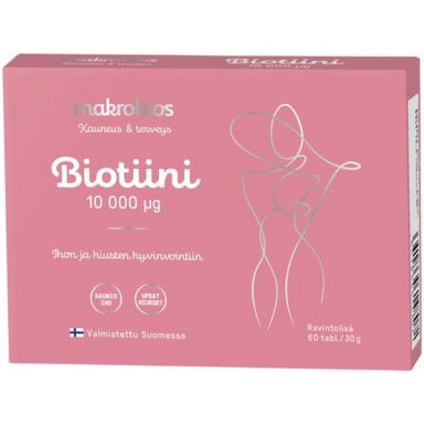 Биотин Makrobios Biotiini 10000 мкг 60 шт