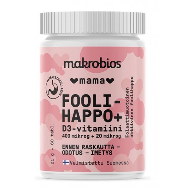 Фолиевая кислова + Д для беременных Makrobios 60 шт