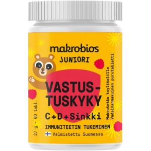 Витамин Д - C - Zn для детей Makrobios Juniori 60 шт