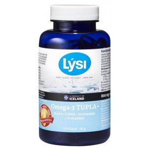 Рыбий жир  Д3+Е LYSI Omega-3+D3+E-vitamiini 100 шт