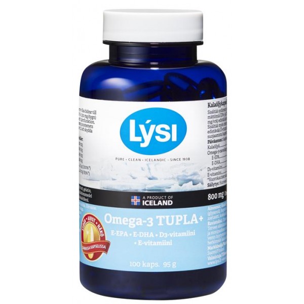 Рыбий жир  Д3+Е LYSI Omega-3+D3+E-vitamiini 100 шт