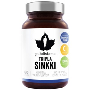 Цинк + B6 + C Puhdistamo Tripla Sinkki 60шт.