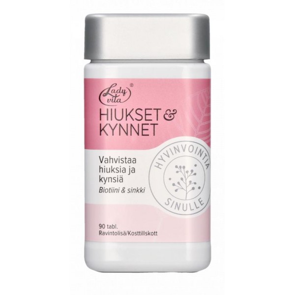 Витамины для волос и ногтей Ladyvita Hiukset Kynnet Ледивита 90 шт