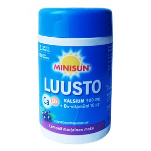 Витамины для костей Ca-D3-K2 Minisun LUUSTO 80 шт