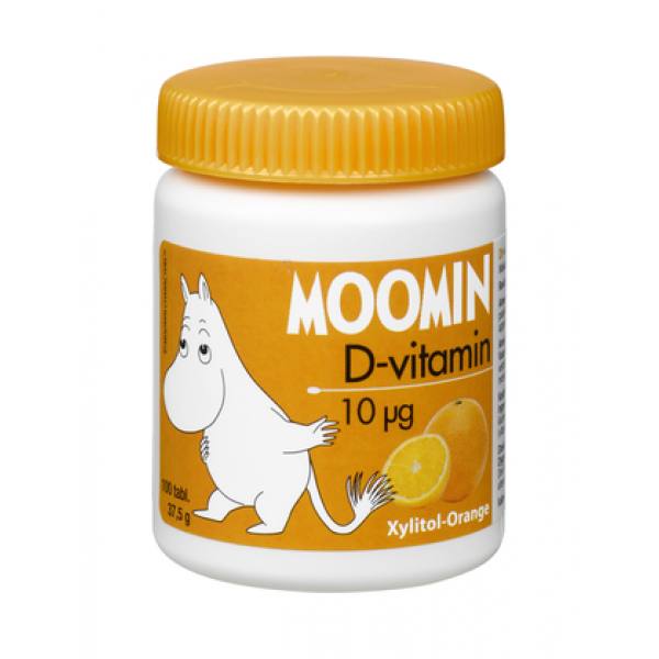 Витамин Д 400 МЕ со вкусом апельсина Moomin 10µg 100 шт